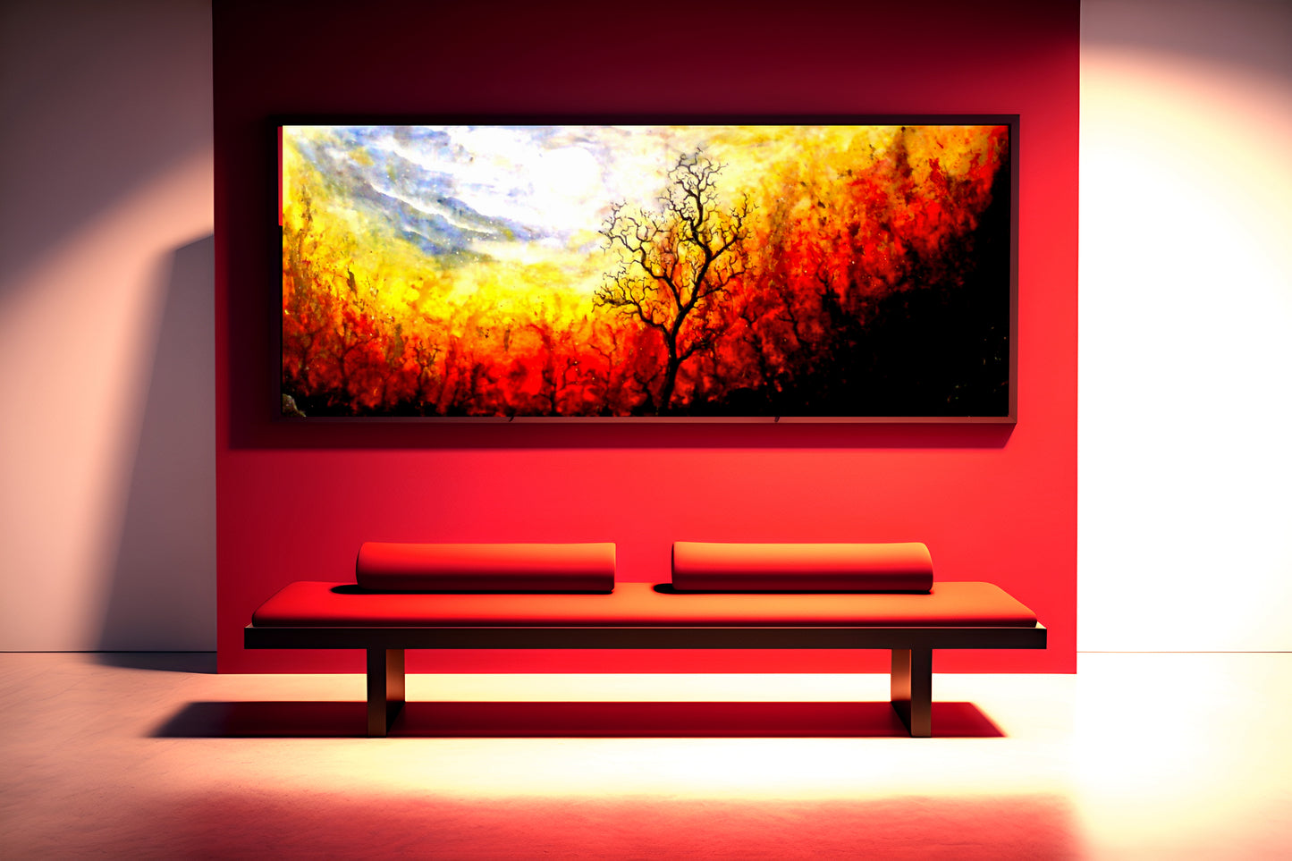 Original acrylic painting "Solitude" 120x60cm / 48x24 inches