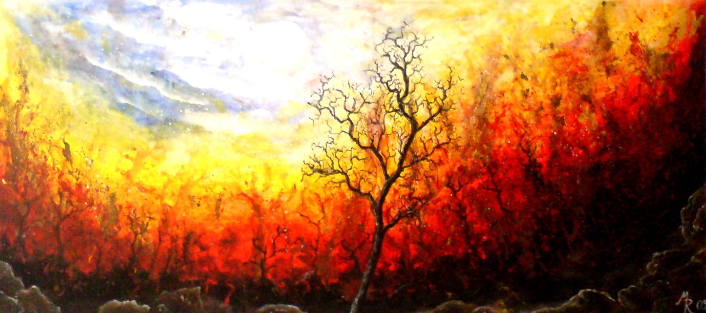 Original acrylic painting "Solitude" 120x60cm / 48x24 inches