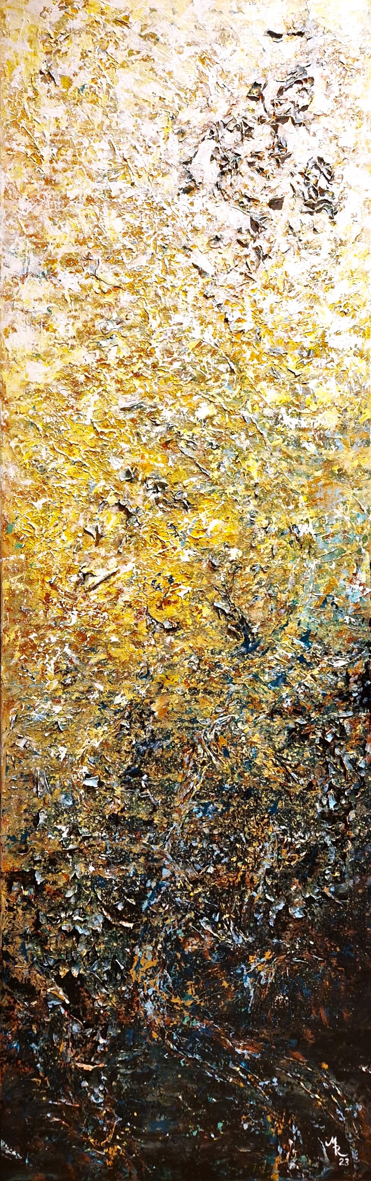 Original acrylic painting "Elevation" 50x175cm / 20x79 inches