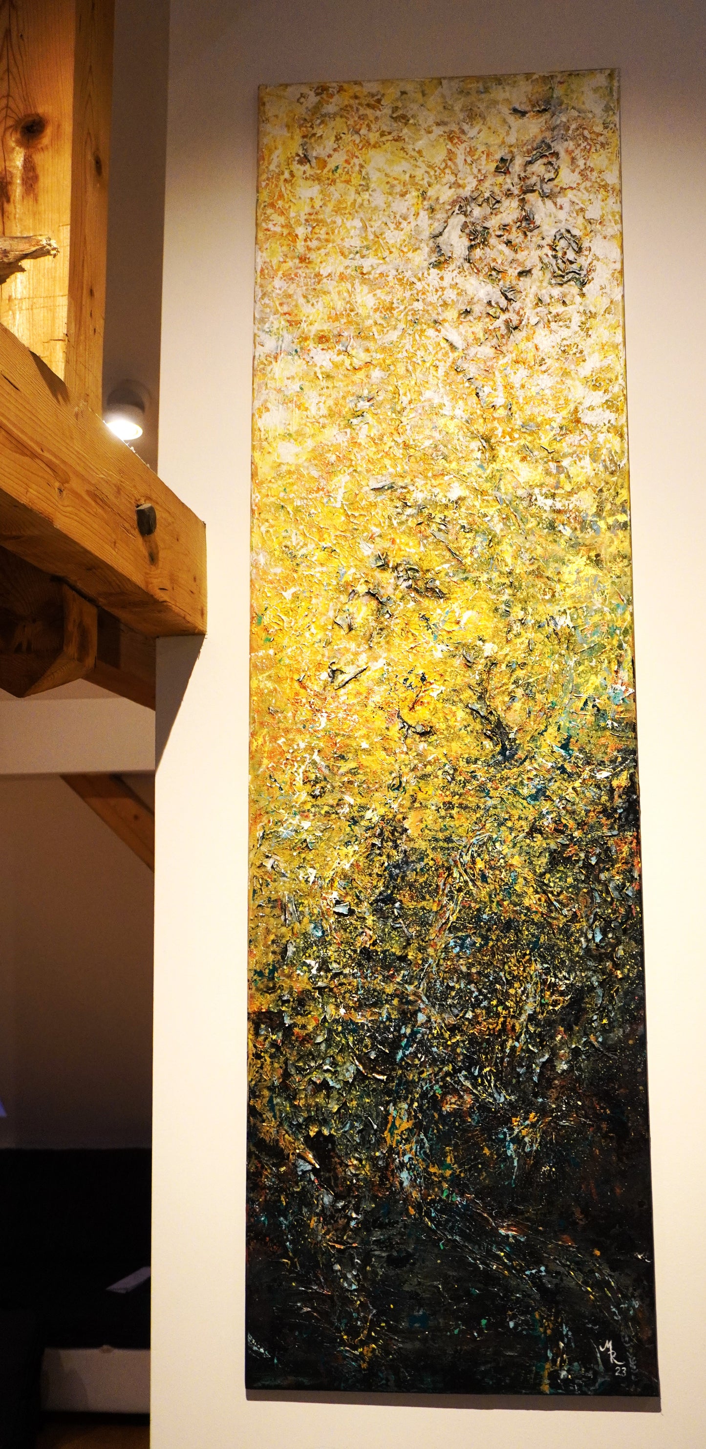 Original acrylic painting "Elevation" 50x175cm / 20x79 inches