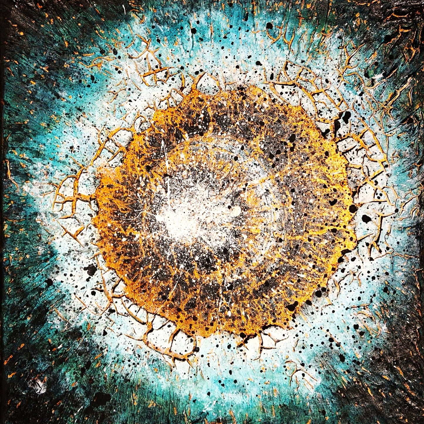 Original Painting "Nucleus" - 40x40cm / 16x16 inches