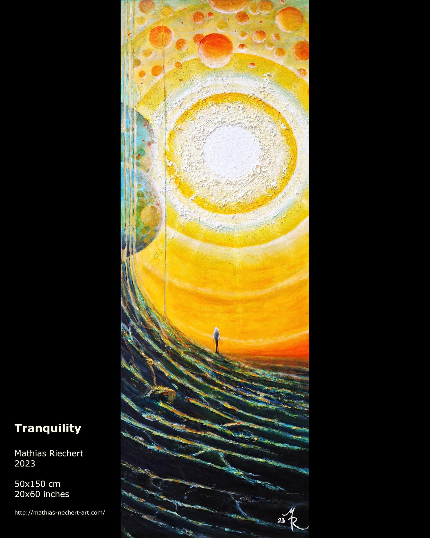 Original acrylic painting "Tranquility", 50x150 cm, 20x60 inches