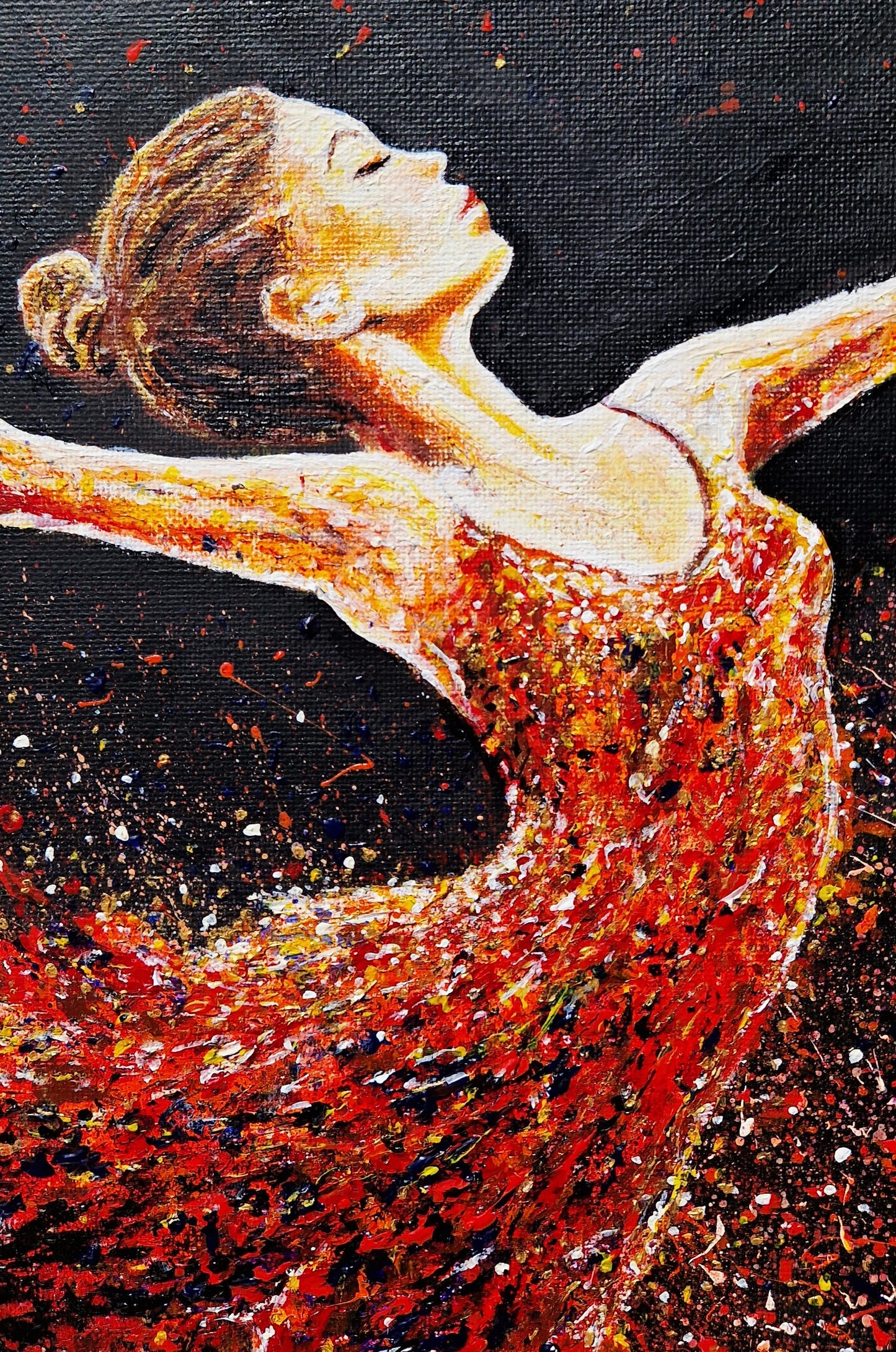 Original Painting "A Dancer's Fading Dreams", 2023, 50x70cm, 20x28 inches