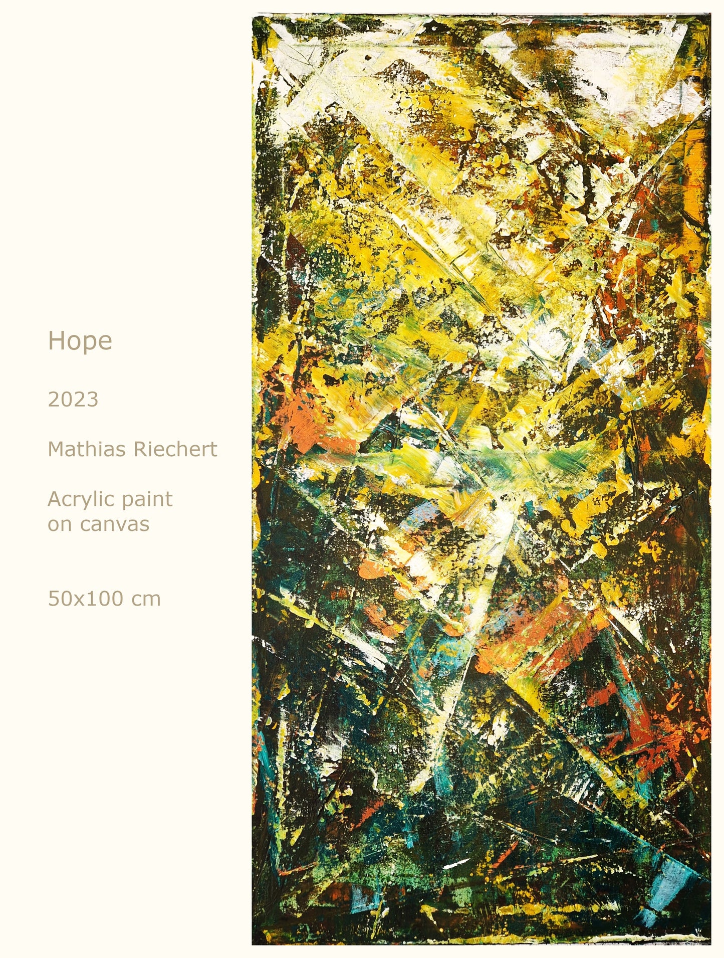 Original acrylic painting "Hope" 50x100 cm (20x40 inches)